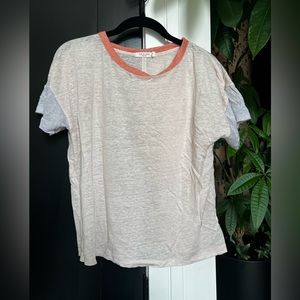 Linen tee by rag and bone! With block color details